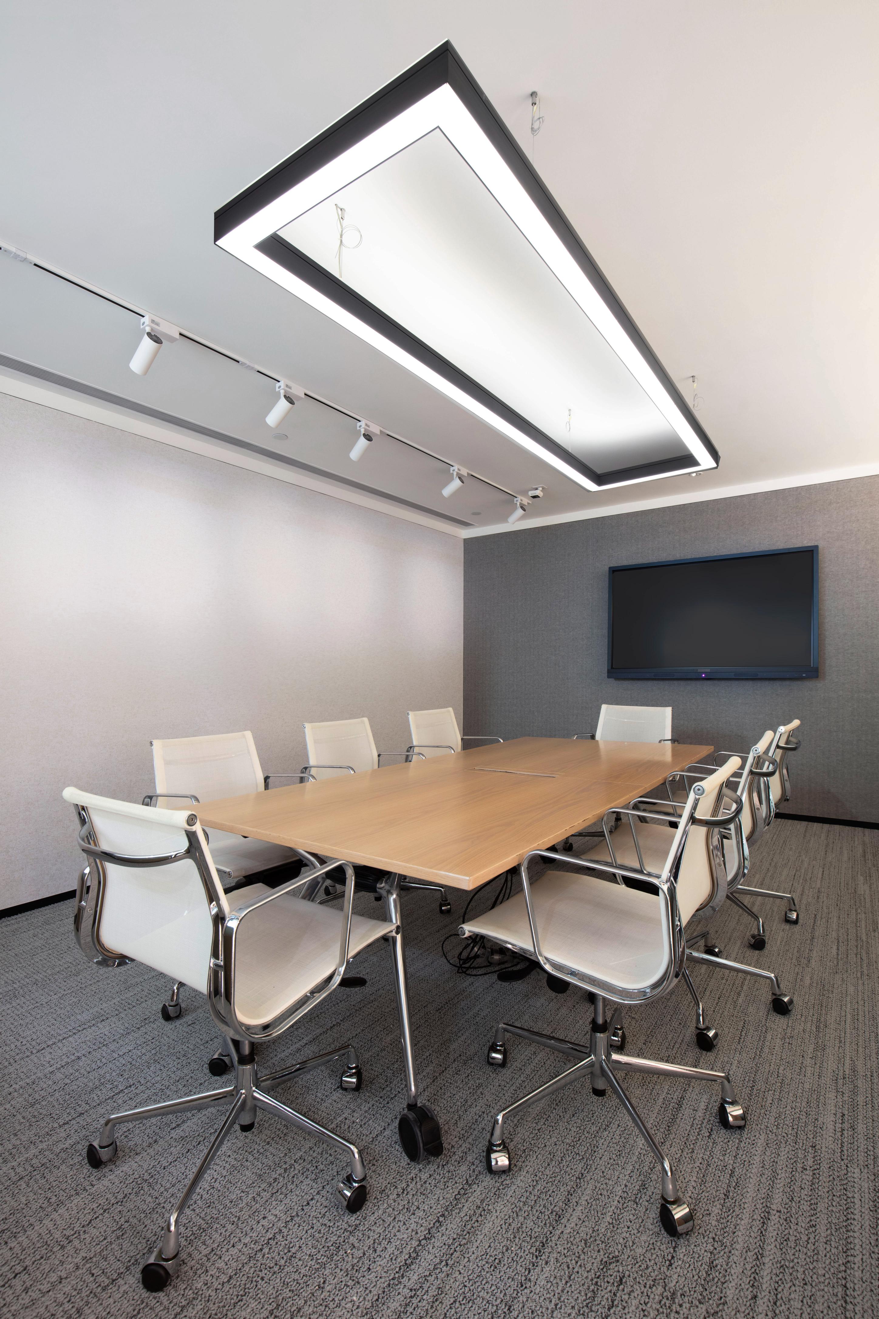 Modern Meeting Space with AV Equipment